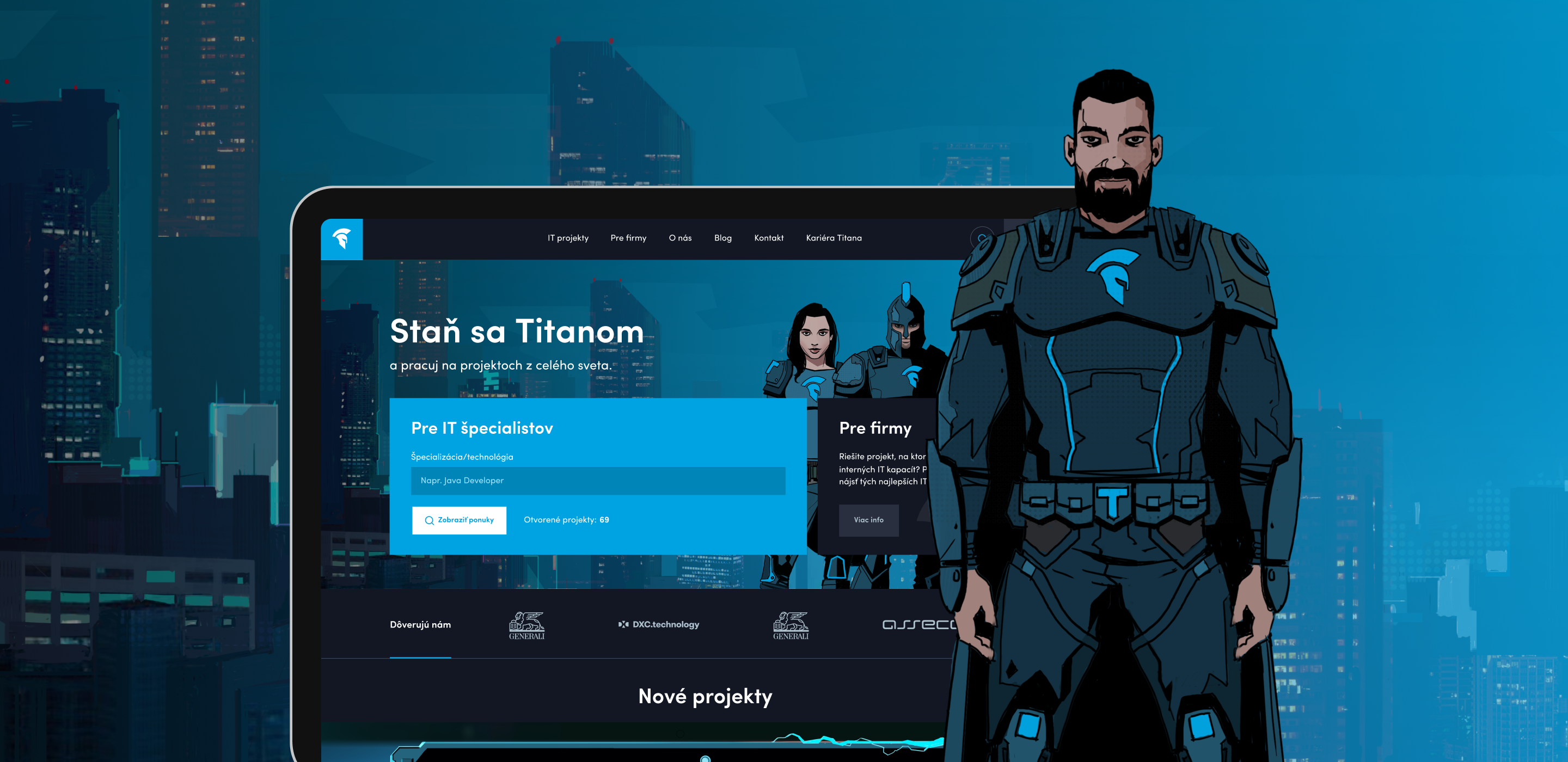Titans-freelancers webstránka na mieru
